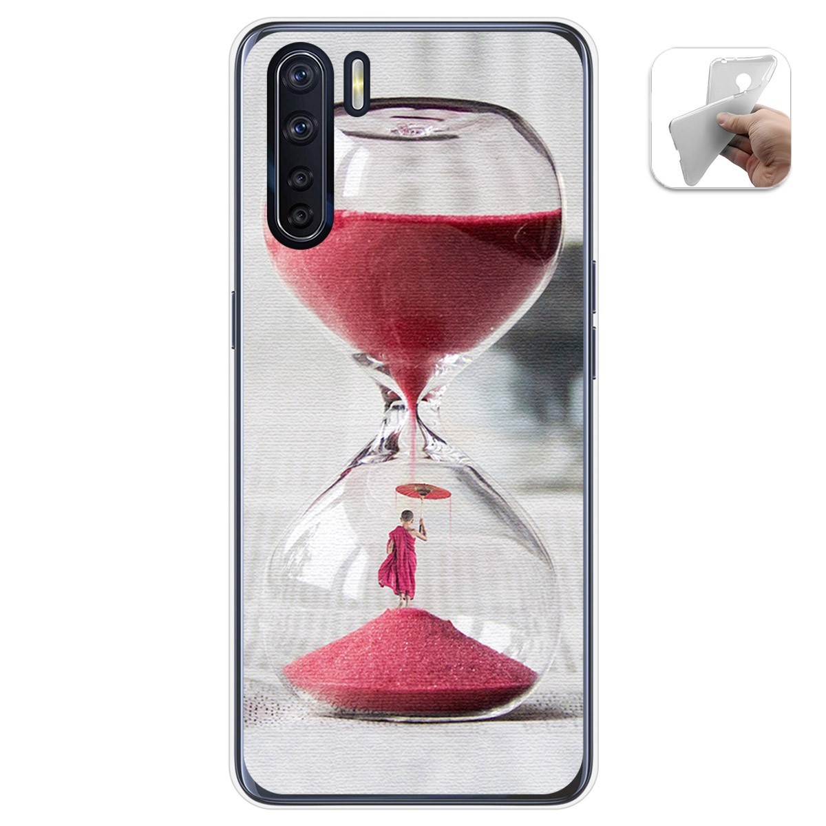 Funda Gel Tpu para Oppo A91 diseño Reloj Dibujos