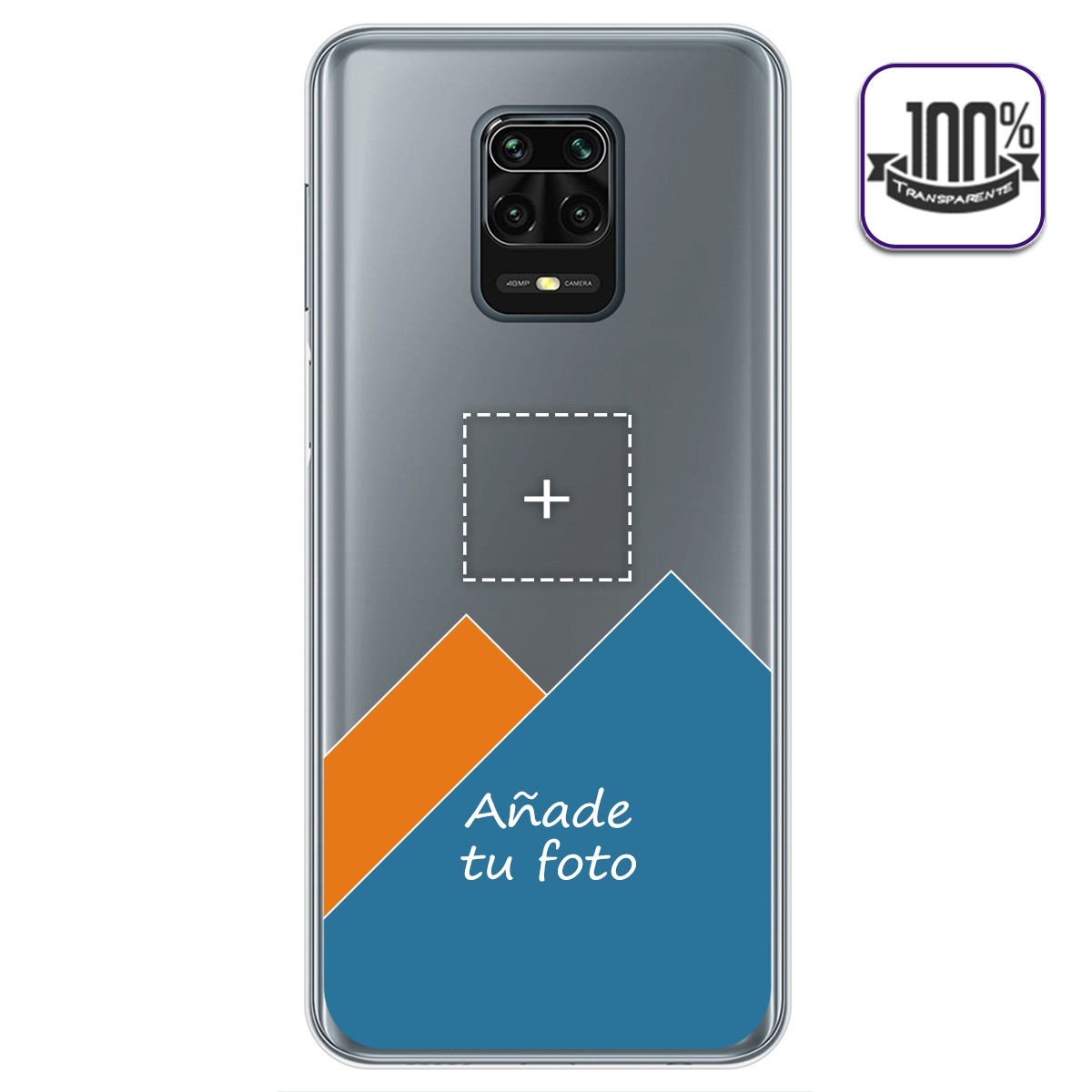 Personaliza tu Funda Gel Silicona Transparente con tu Fotografia para Xiaomi Redmi Note 9S / Note 9 Pro dibujo personalizada