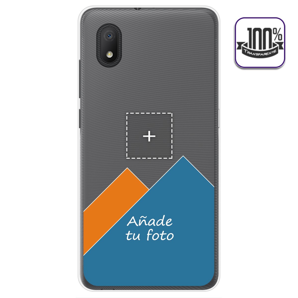 Personaliza tu Funda Gel Silicona Transparente con tu Fotografia para Alcatel 1B 2020 dibujo personalizada