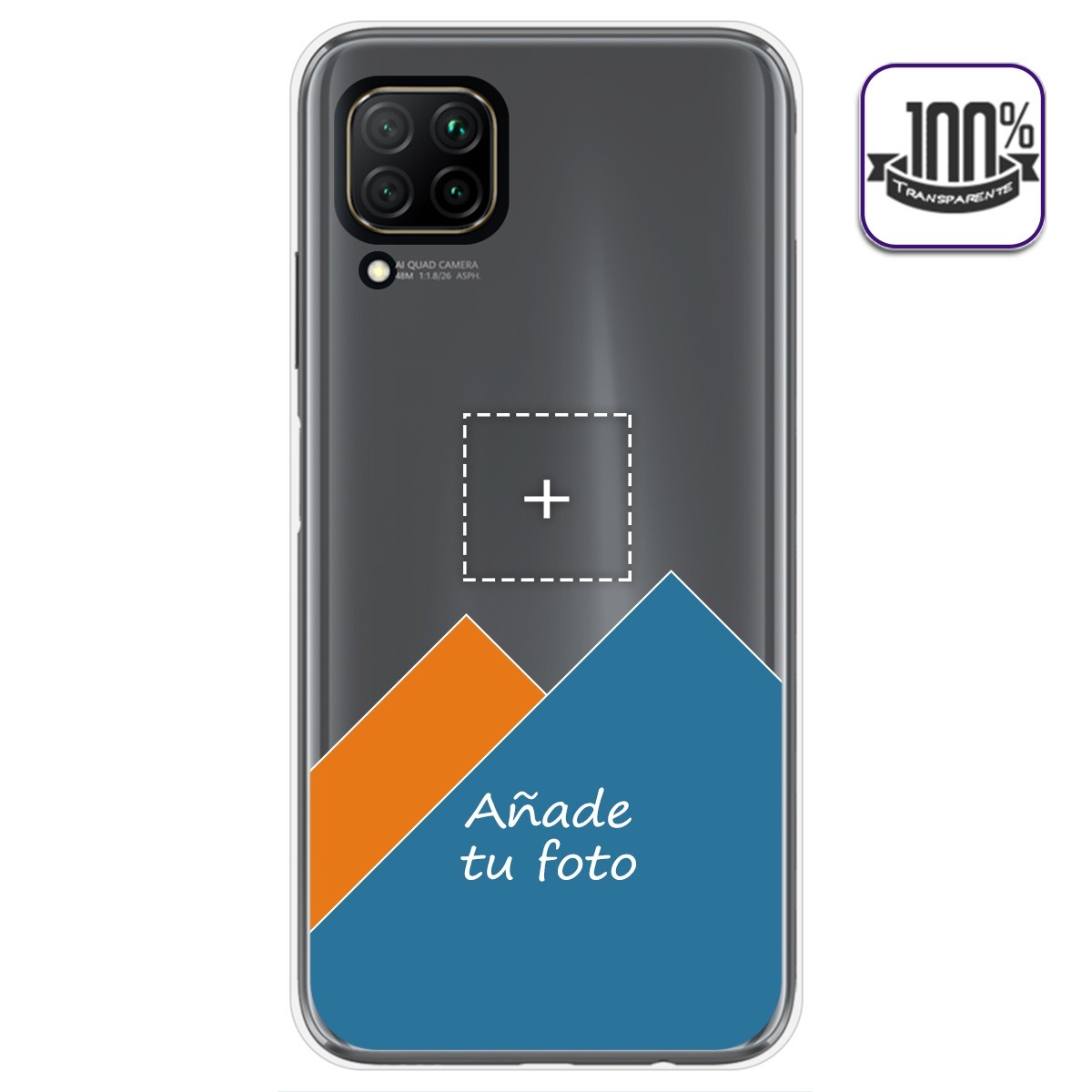 Personaliza tu Funda Gel Silicona Transparente con tu Fotografia para Huawei P40 Lite dibujo personalizada