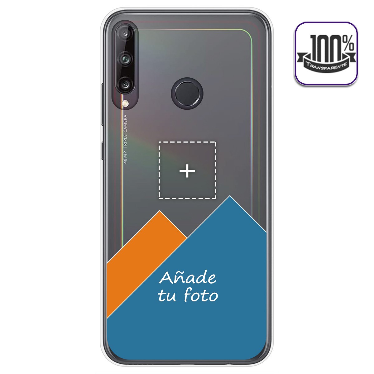 Personaliza tu Funda Gel Silicona Transparente con tu Fotografia para Huawei P40 Lite E dibujo personalizada