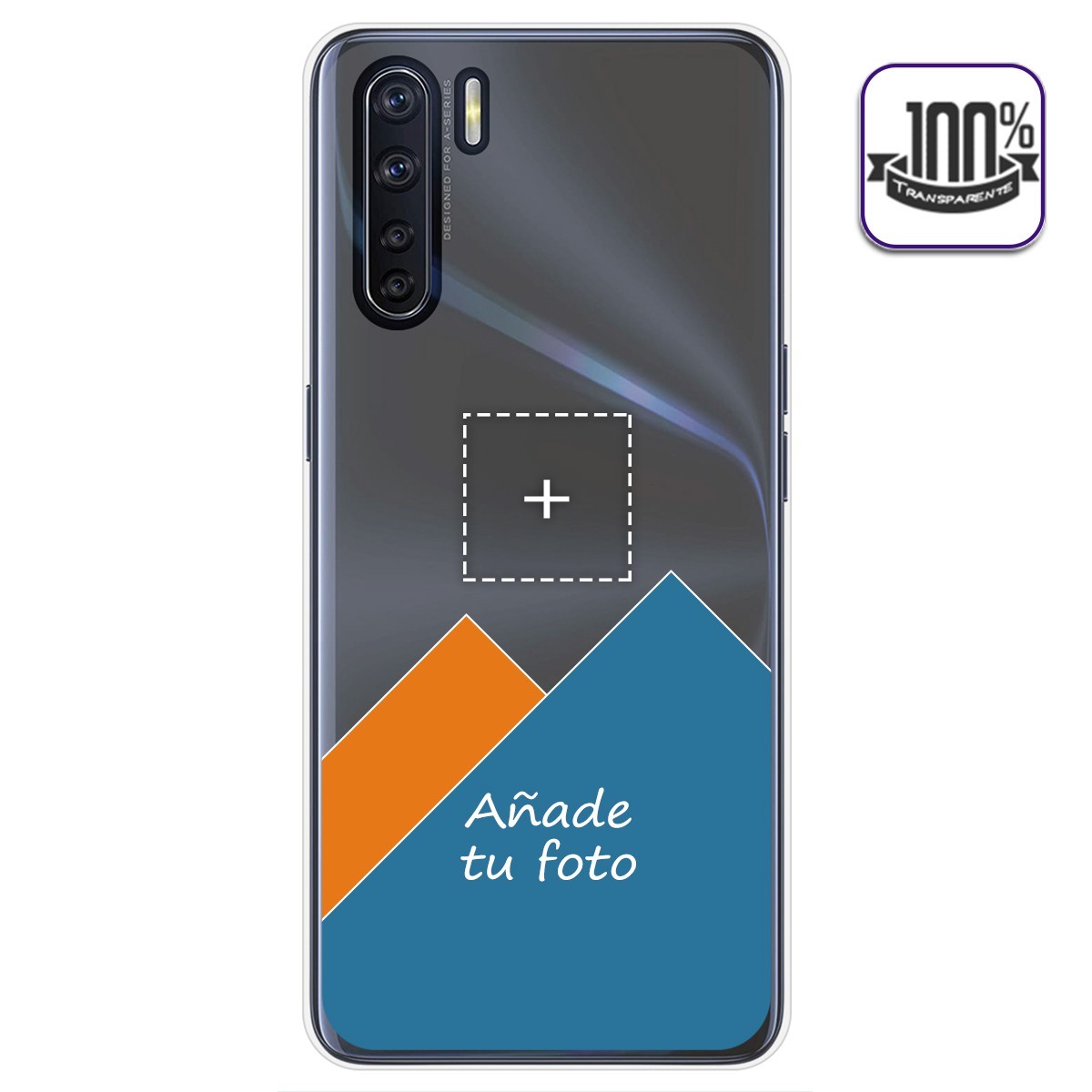 Personaliza tu Funda Gel Silicona Transparente con tu Fotografia para Oppo A91 dibujo personalizada