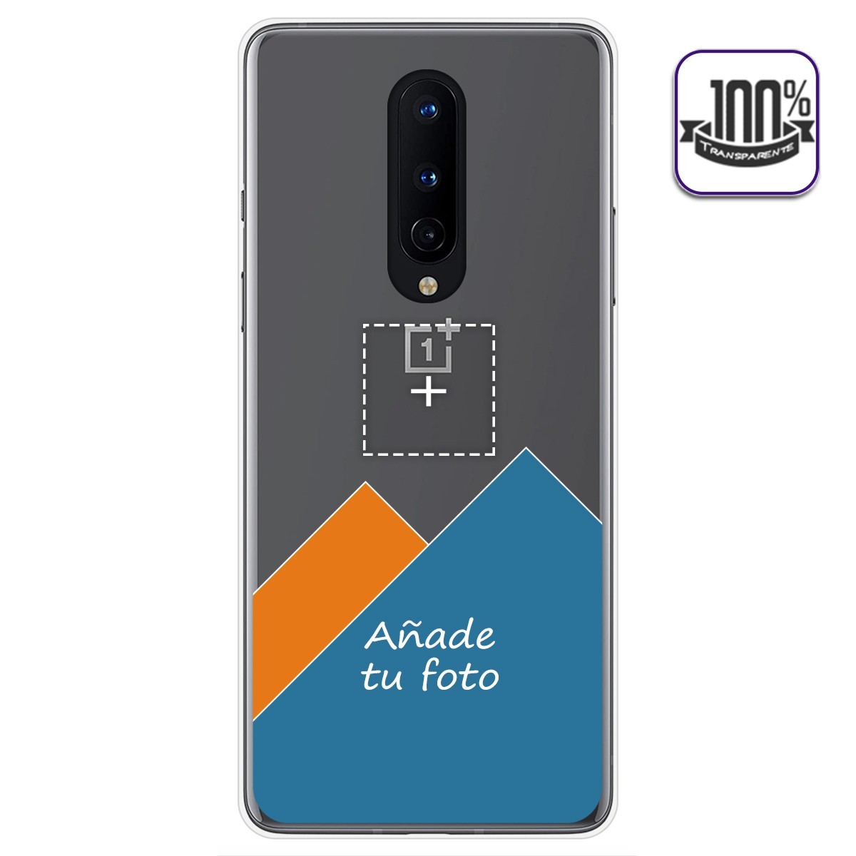 Personaliza tu Funda Gel Silicona Transparente con tu Fotografia para OnePlus 8 dibujo personalizada