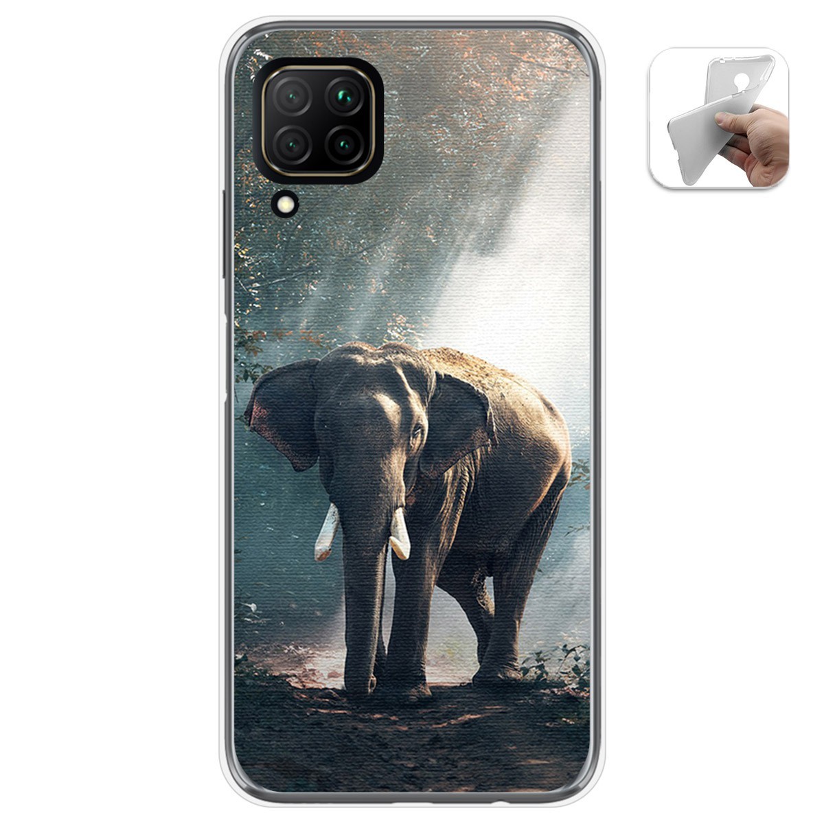 Funda Gel Tpu para Huawei P40 Lite diseño Elefante Dibujos