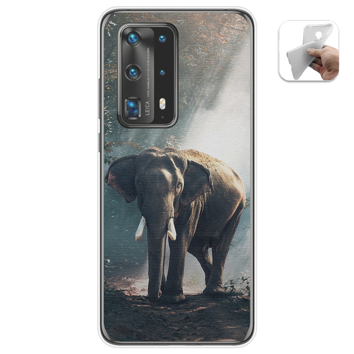 Funda Gel Tpu para Huawei P40 Pro diseño Elefante Dibujos