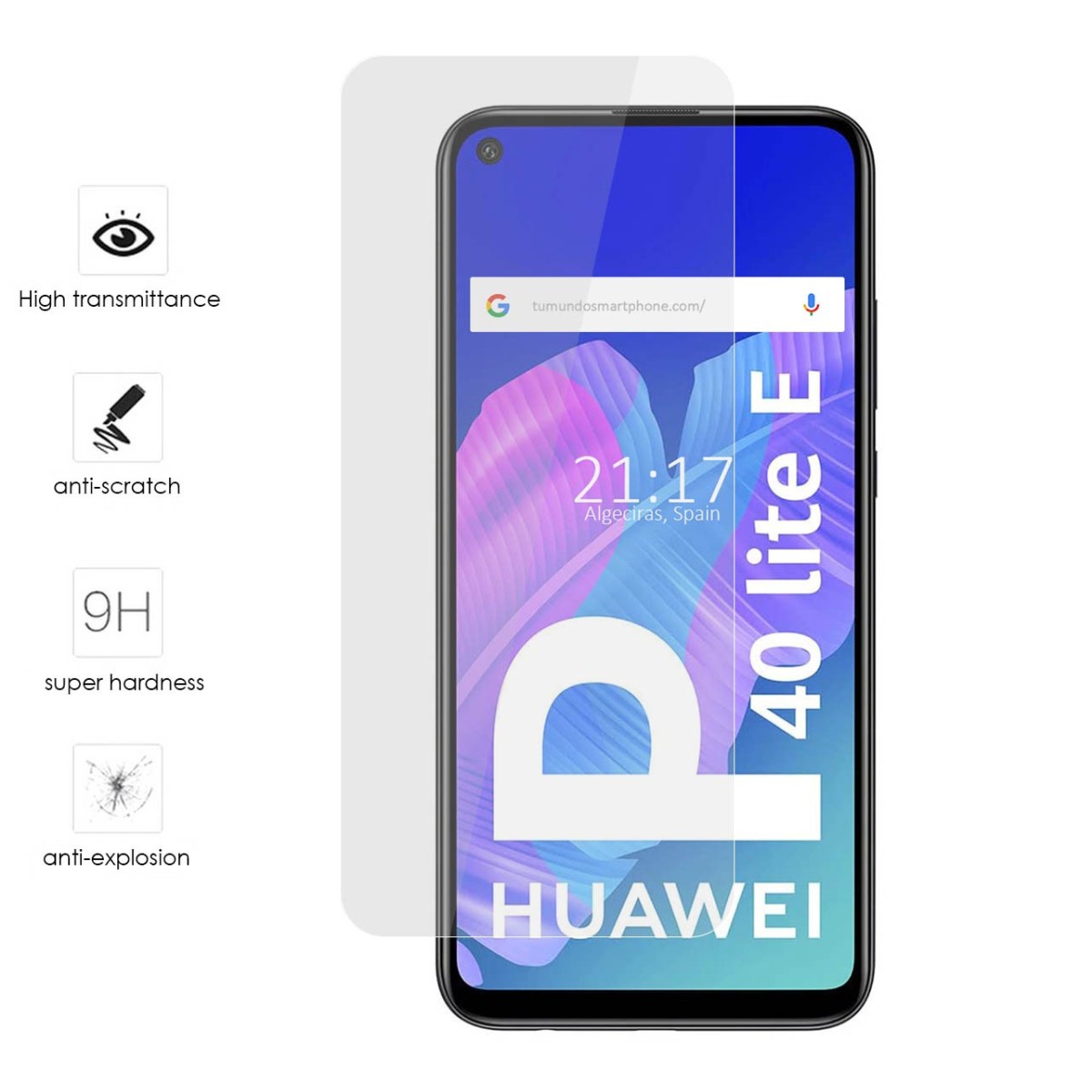 Protector Cristal Templado para Huawei P40 Lite E Vidrio