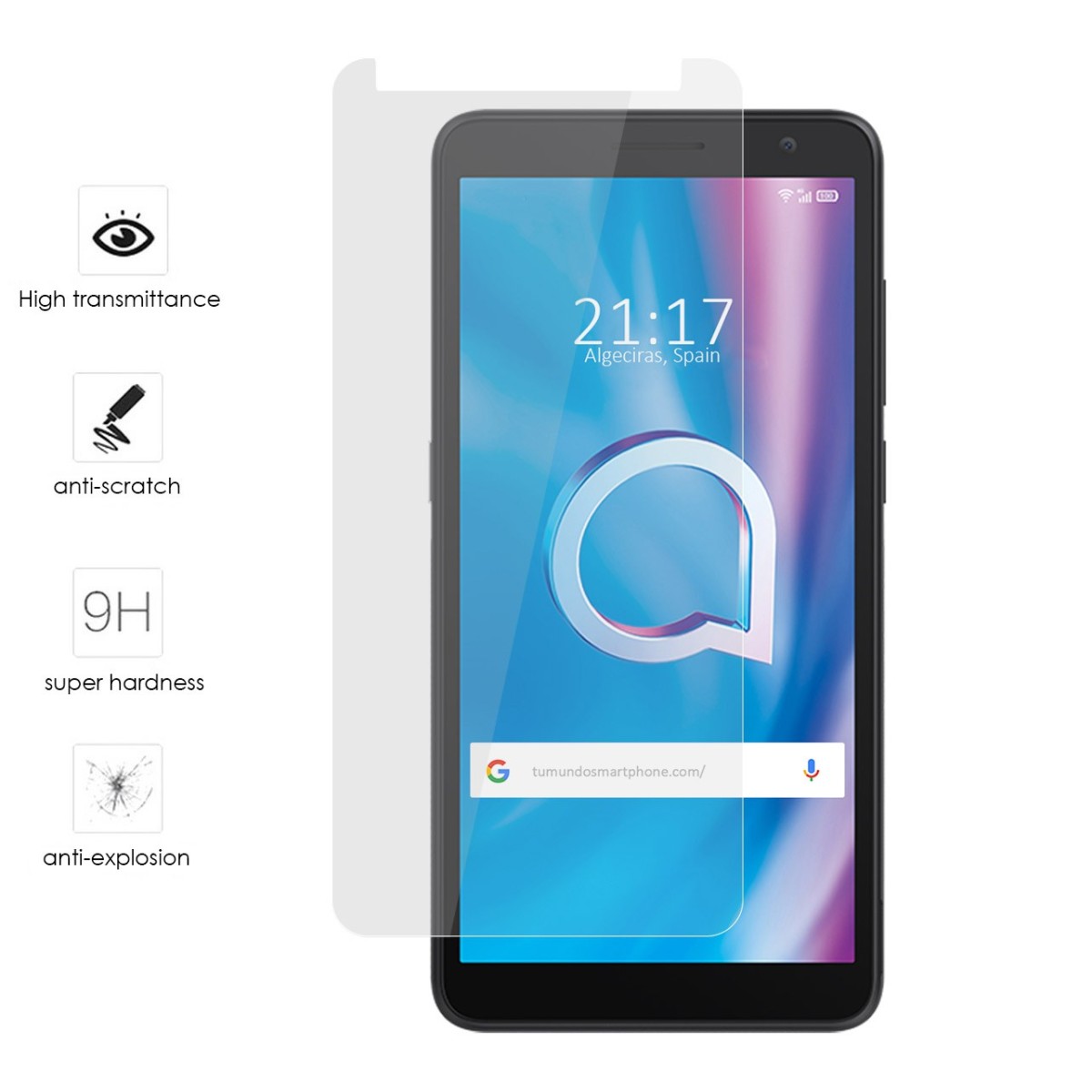 Protector Cristal Templado para Alcatel 1B 2020 Vidrio