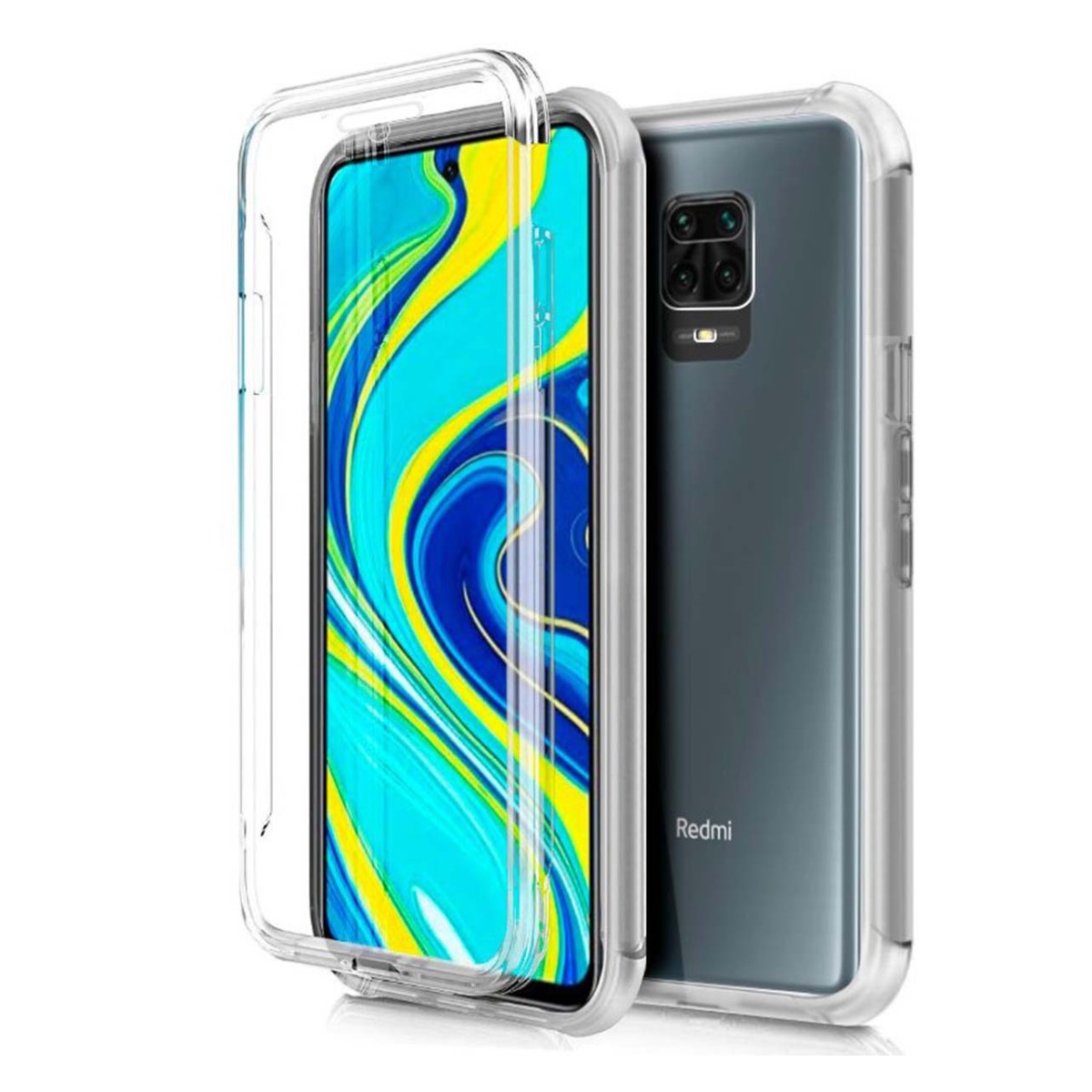 Funda Completa Transparente Pc + Tpu Full Body 360 para Xiaomi Redmi Note 9S / Note 9 Pro