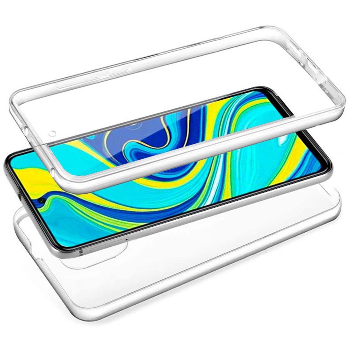 Funda Completa Transparente Pc + Tpu Full Body 360 para Xiaomi Redmi Note 9S / Note 9 Pro
