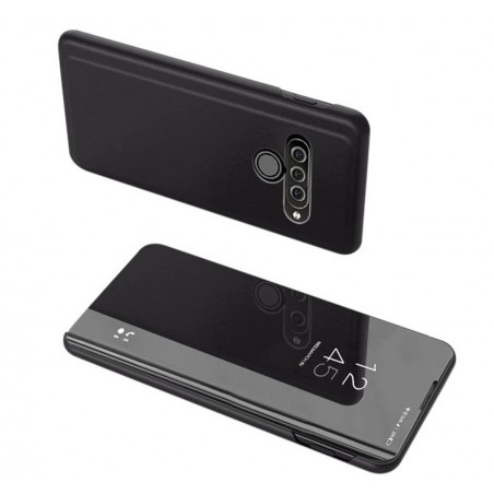 Funda Flip Cover Clear View para Lg K50S color Negra