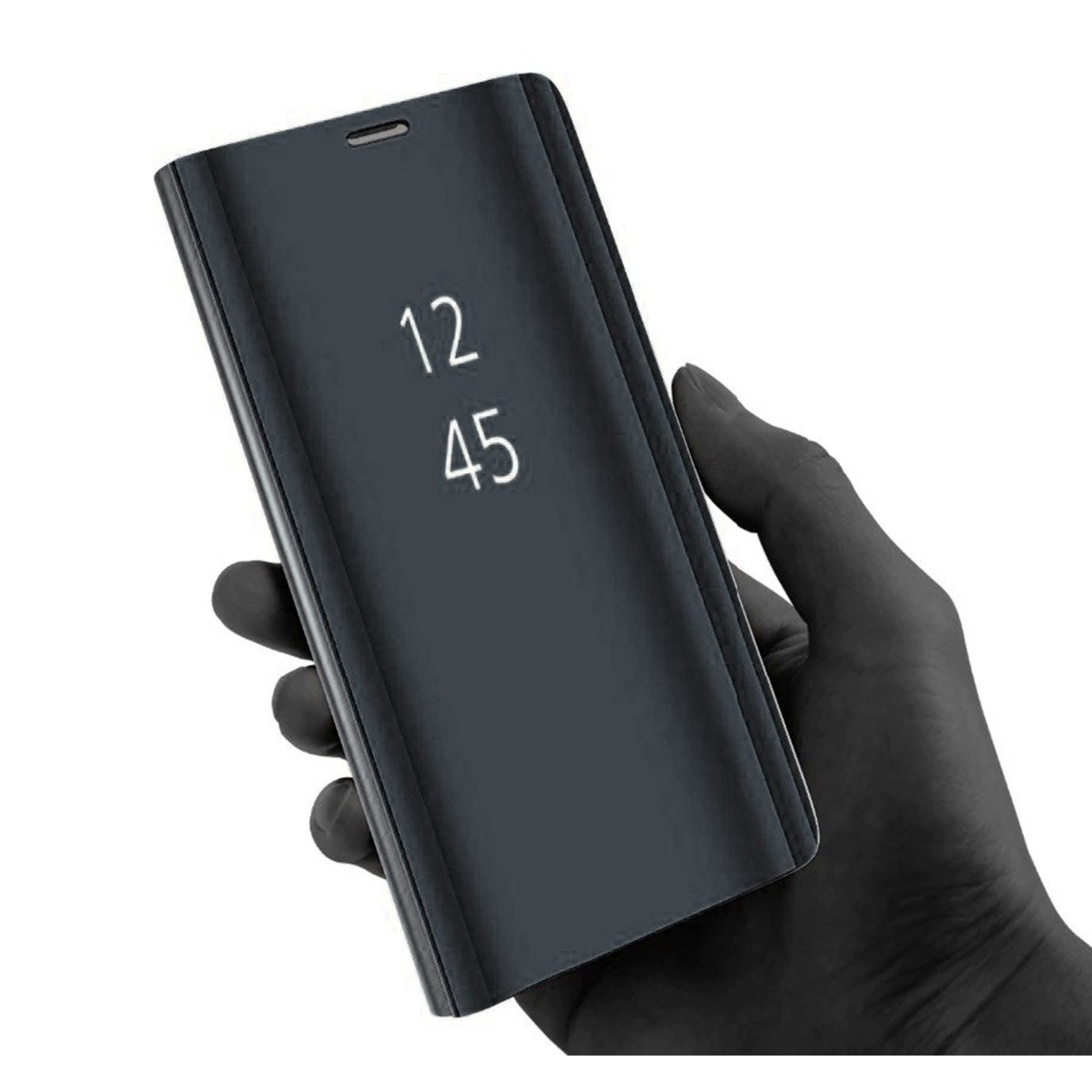 Funda Flip Cover Clear View para Lg K50S color Negra