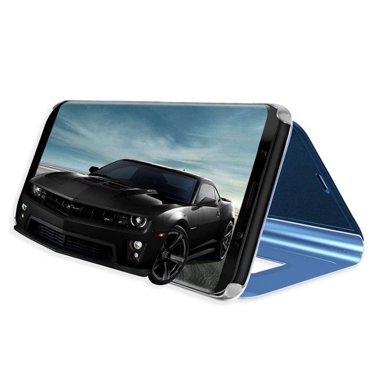 Funda Flip Cover Clear View para Lg K50S color Azul