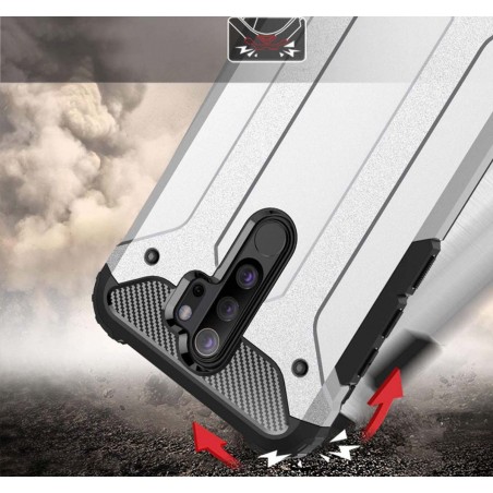 Funda Tipo Hybrid Tough Armor (Pc+Tpu) Negra para Oppo A5 2020 / A9 2020