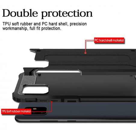 Funda Tipo Hybrid Tough Armor (Pc+Tpu) Negra para Samsung Galaxy S10 Lite