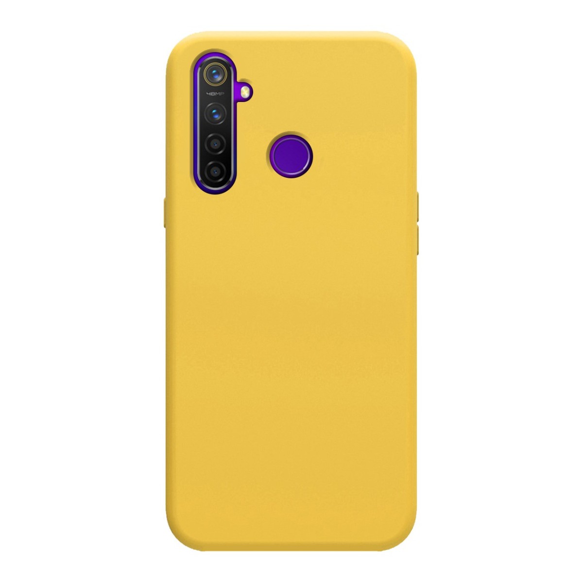 Funda Silicona Líquida Ultra Suave para Realme 5 Pro color Amarilla