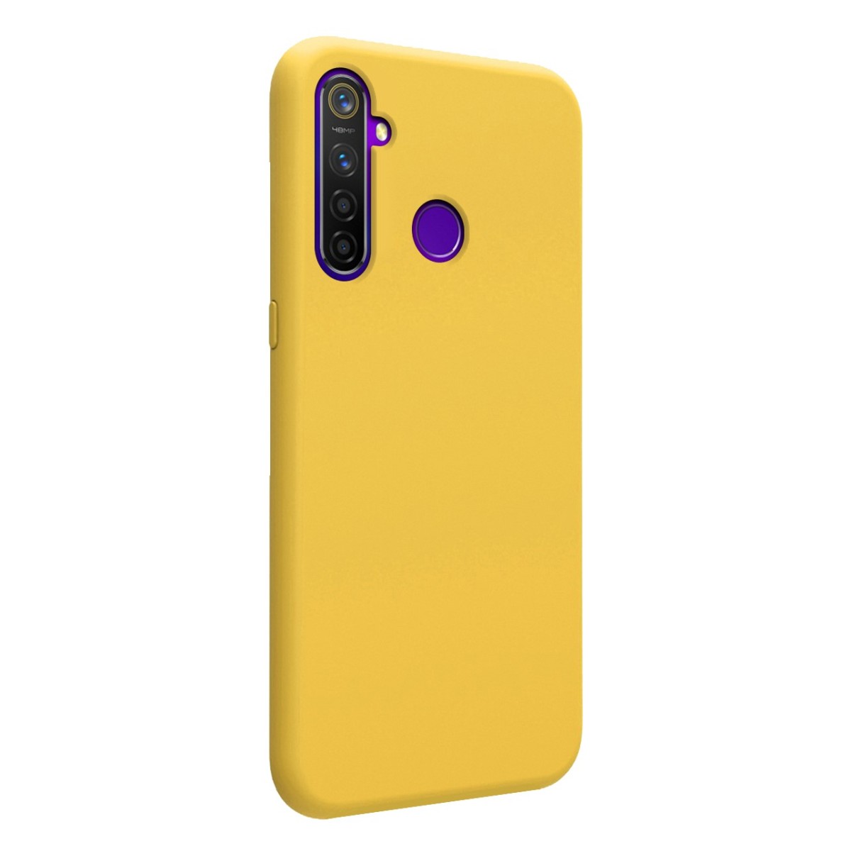 Funda Silicona Líquida Ultra Suave para Realme 5 Pro color Amarilla