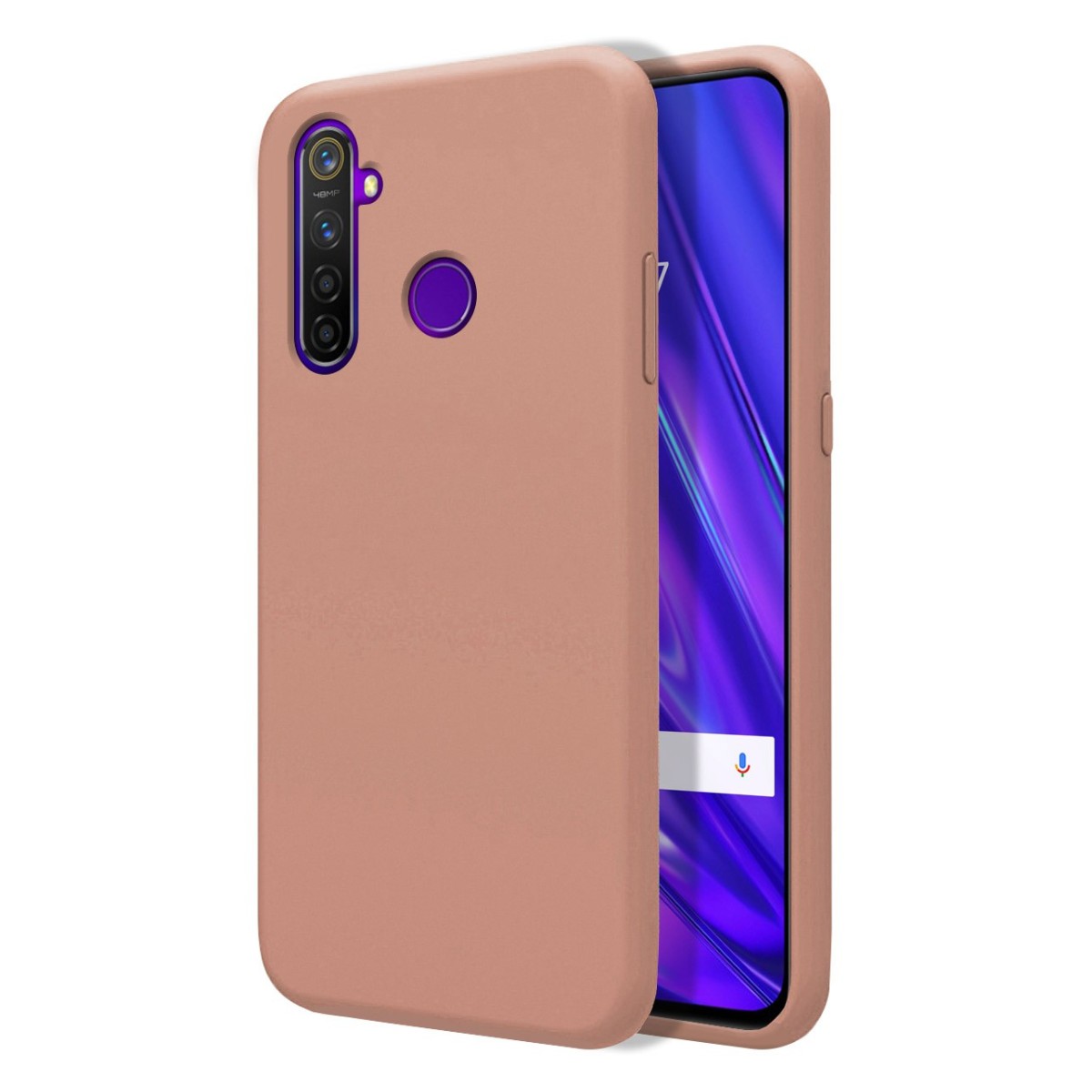 Funda Silicona Líquida Ultra Suave para Realme 5 Pro color Rosa