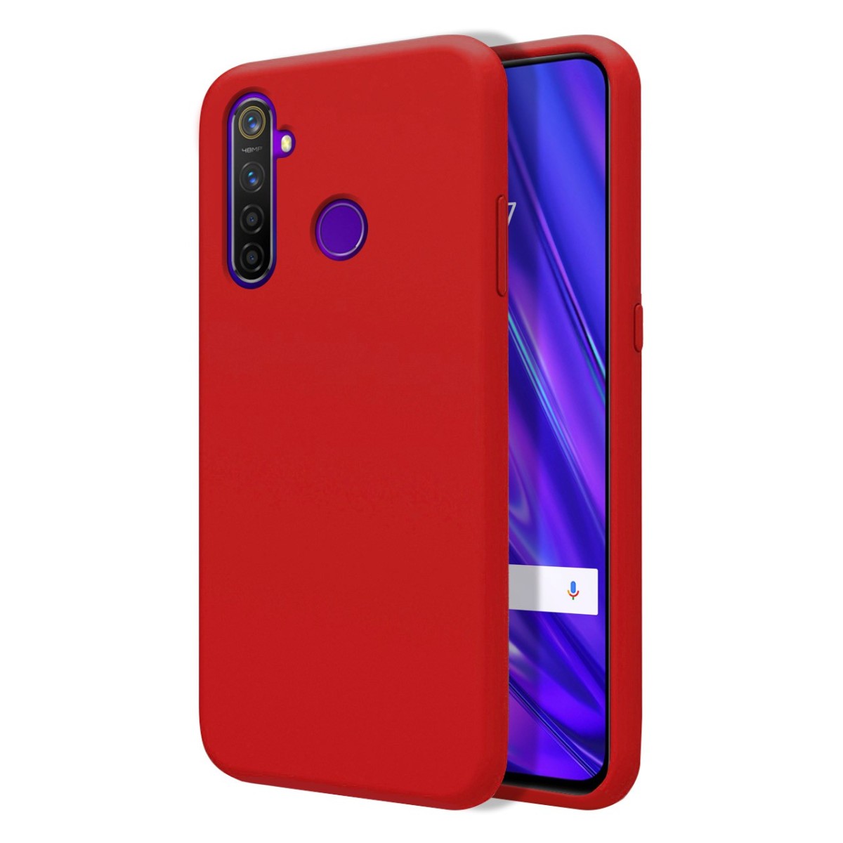Funda Silicona Líquida Ultra Suave para Realme 5 Pro color Roja