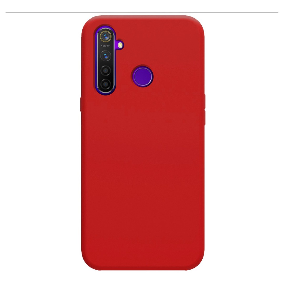 Funda Silicona Líquida Ultra Suave para Realme 5 Pro color Roja