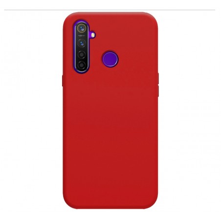 Funda Silicona Líquida Ultra Suave para Realme 5 Pro color Roja