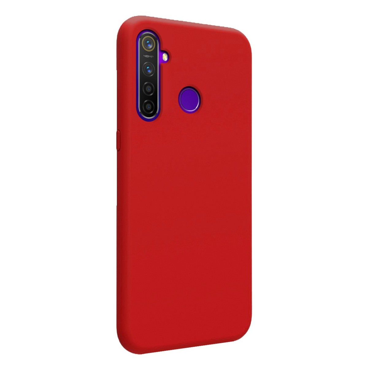 Funda Silicona Líquida Ultra Suave para Realme 5 Pro color Roja