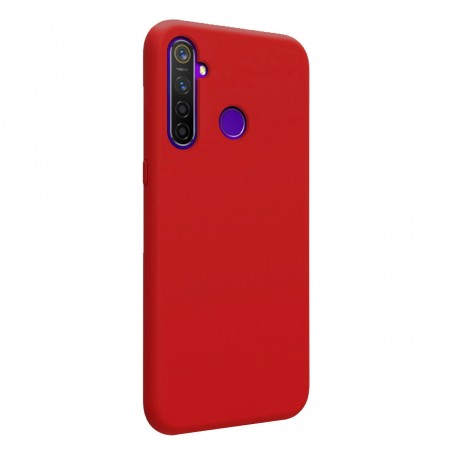 Funda Silicona Líquida Ultra Suave para Realme 5 Pro color Roja
