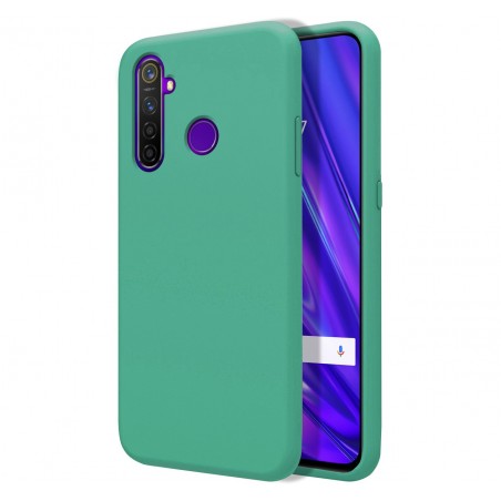 Funda Silicona Líquida Ultra Suave para Realme 5 Pro color Verde