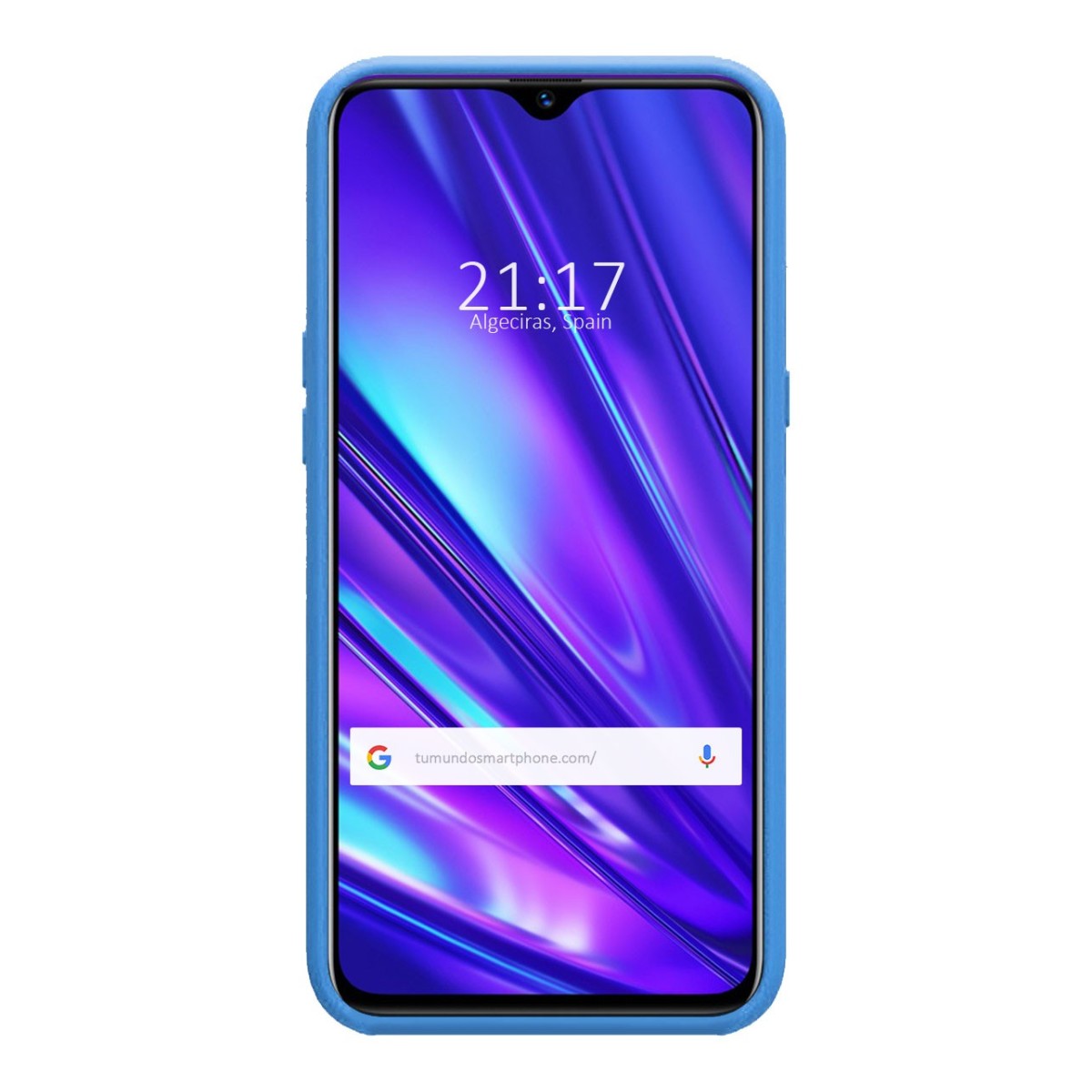 Funda Silicona Líquida Ultra Suave para Realme 5 Pro color Azul Celeste