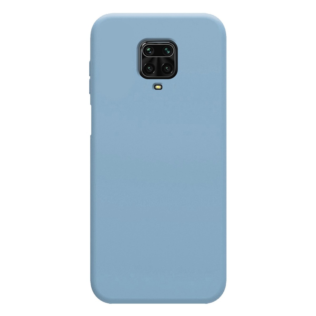 Funda Silicona Líquida Ultra Suave para Xiaomi Redmi Note 9S / Note 9 Pro color Azul Celeste