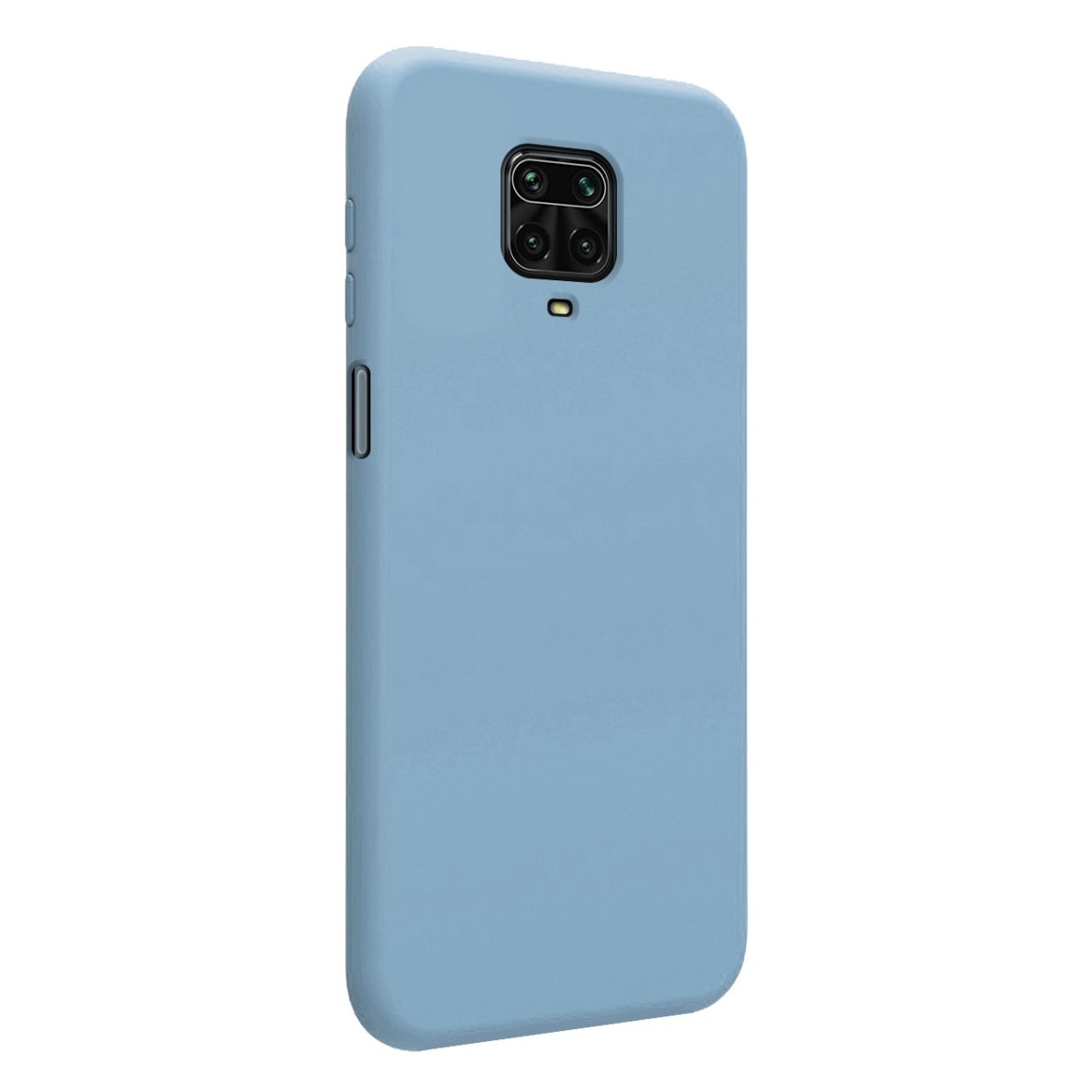 Funda Silicona Líquida Ultra Suave para Xiaomi Redmi Note 9S / Note 9 Pro color Azul Celeste