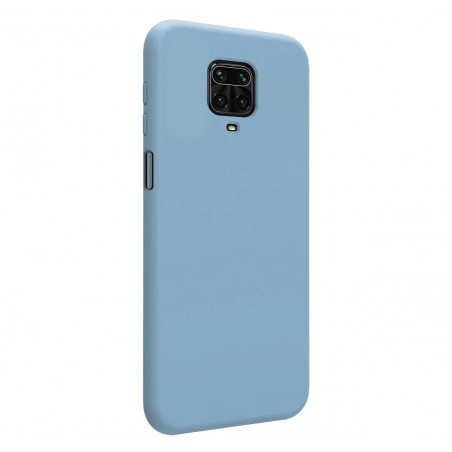 Funda Silicona Líquida Ultra Suave para Xiaomi Redmi Note 9S / Note 9 Pro color Azul Celeste
