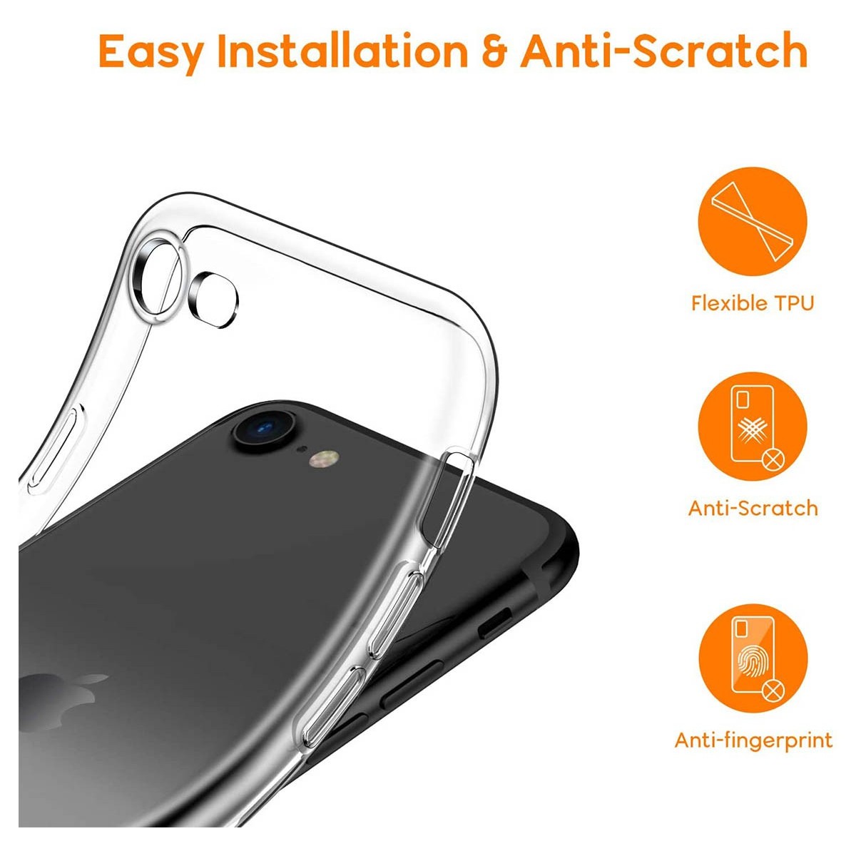 Funda Silicona Gel TPU Transparente para Iphone SE 2020