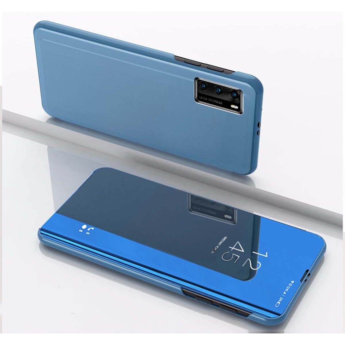Funda Flip Cover Clear View para Huawei P40 color Azul