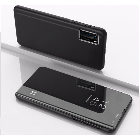 Funda Flip Cover Clear View para Huawei P40 color Negra