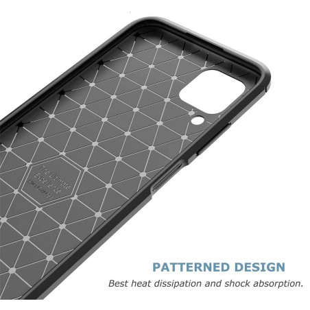 Funda Gel Tpu Tipo Carbon Negra para Huawei P40 Lite