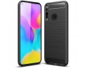 Funda Gel Tpu Tipo Carbon Negra para Huawei P40 Lite E