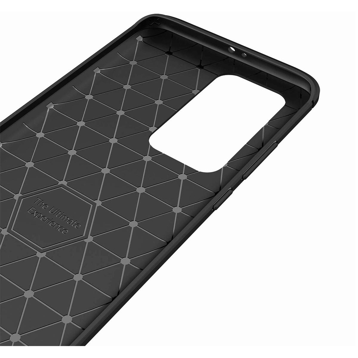 Funda Gel Tpu Tipo Carbon Negra para Huawei P40 Pro