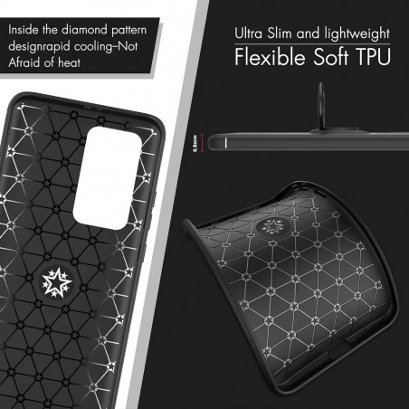 Funda Magnetica Soporte con Anillo Giratorio 360 para Huawei P40 Negra