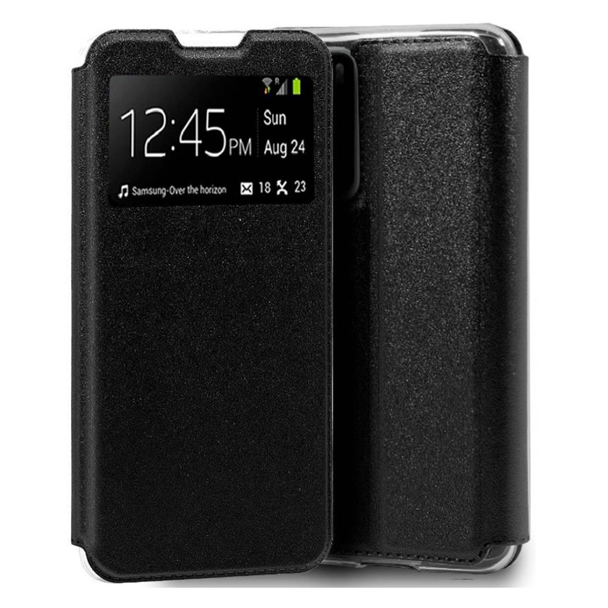 Funda Libro Soporte con Ventana para Huawei P40 Negra