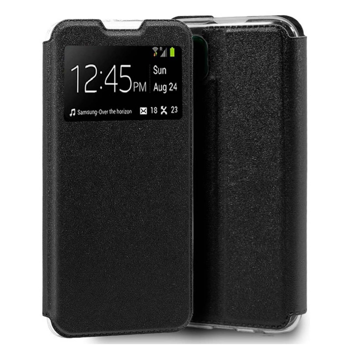 Funda Libro Soporte con Ventana para Huawei P40 Lite Negra