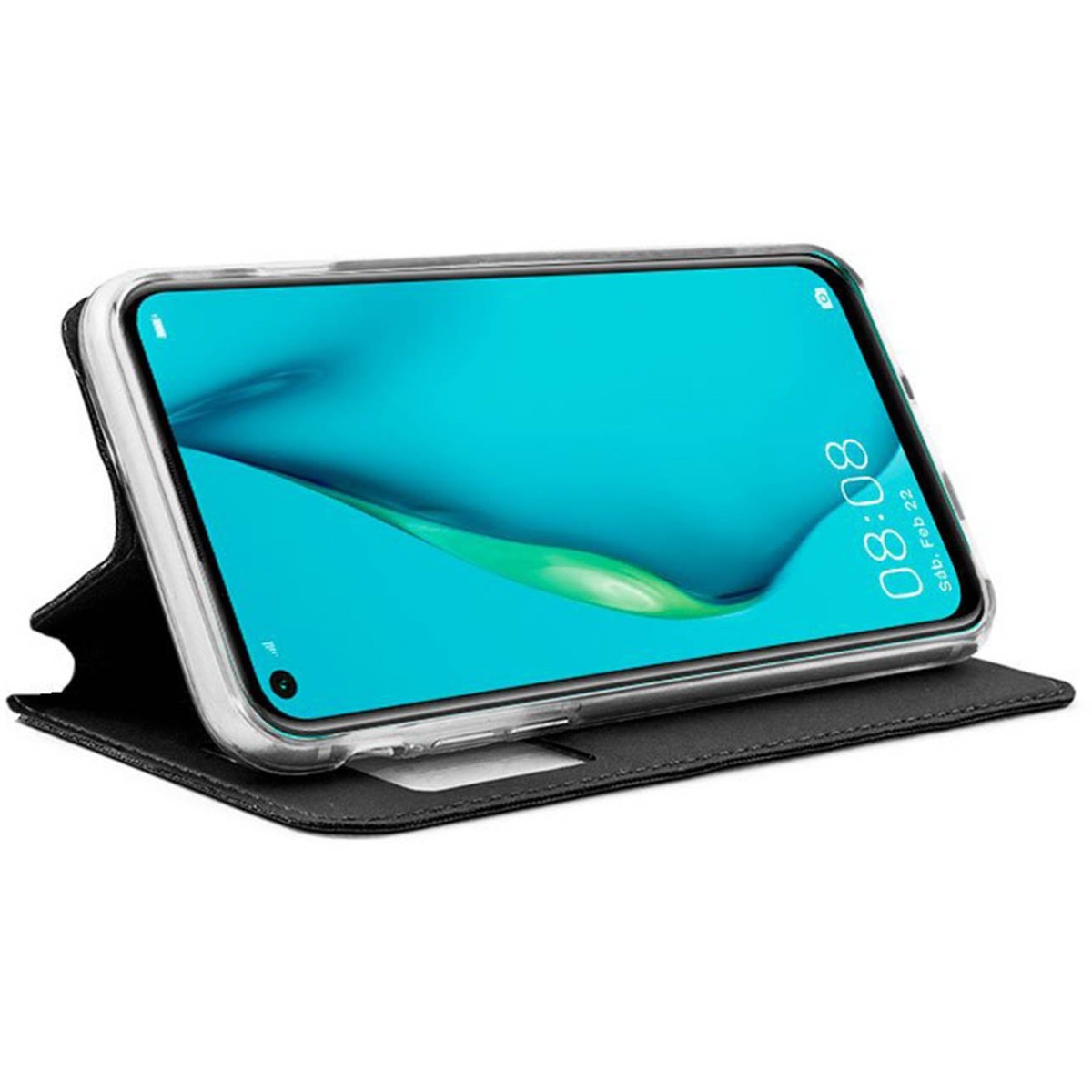Funda Libro Soporte con Ventana para Huawei P40 Lite Negra