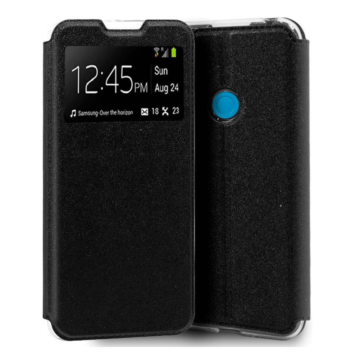 Funda Libro Soporte con Ventana para Realme C3 Negra