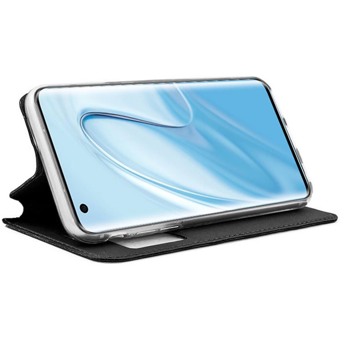Funda Libro Soporte con Ventana para Xiaomi Mi 10 / Mi 10 Pro Negra