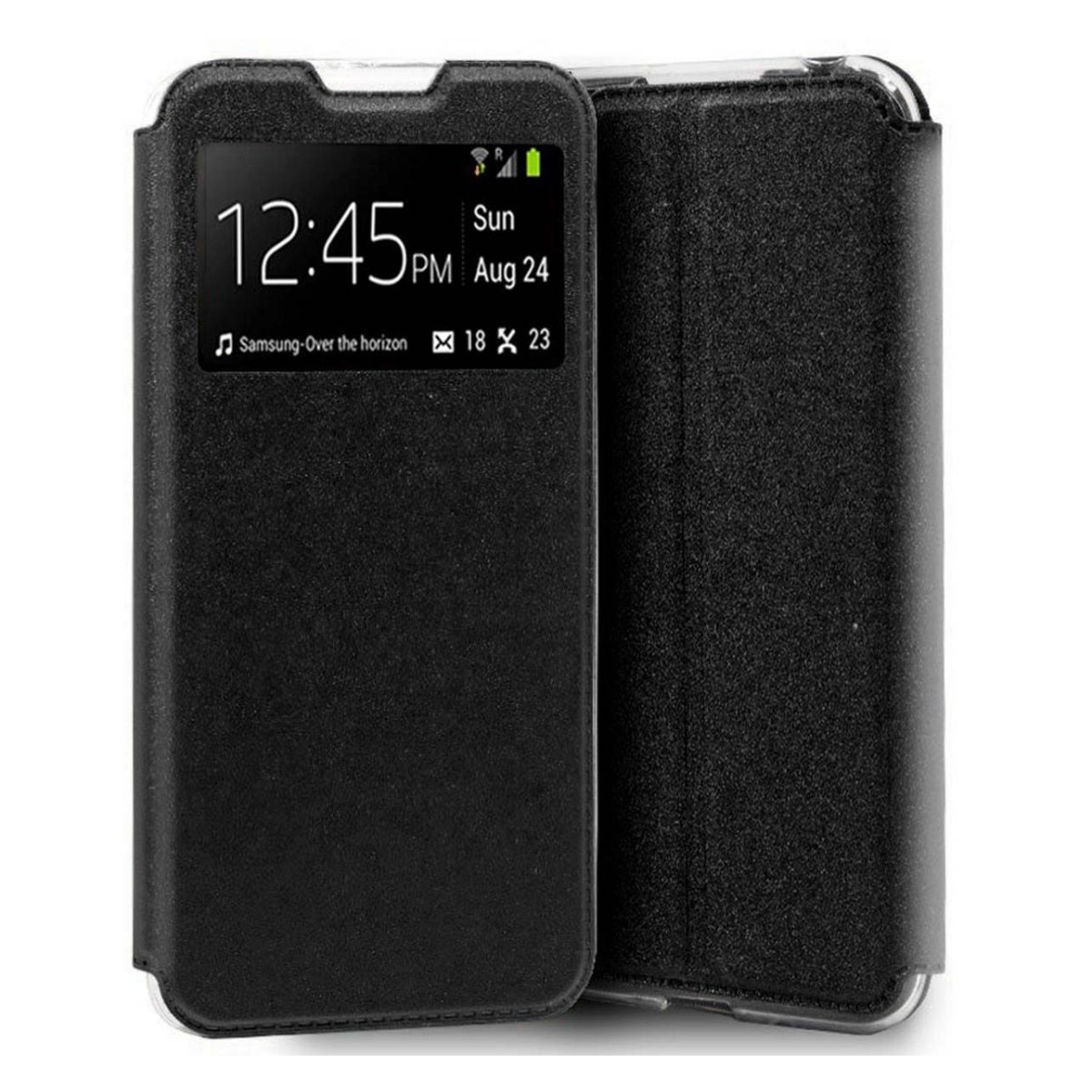 Funda Libro Soporte con Ventana para Zte Blade A7 2020 Negra