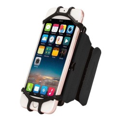 Pulsera Deportiva color Negra con Brazalete Universal Giratorio para Teléfono