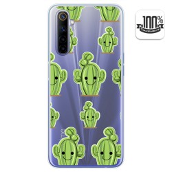 Funda Gel Transparente para Realme 6 diseño Cactus Dibujos
