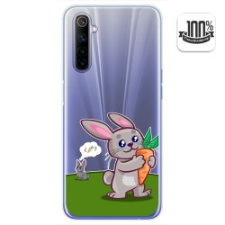 Funda Gel Transparente para Realme 6 diseño Conejo Dibujos