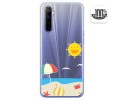 Funda Gel Transparente para Realme 6 diseño Playa Dibujos
