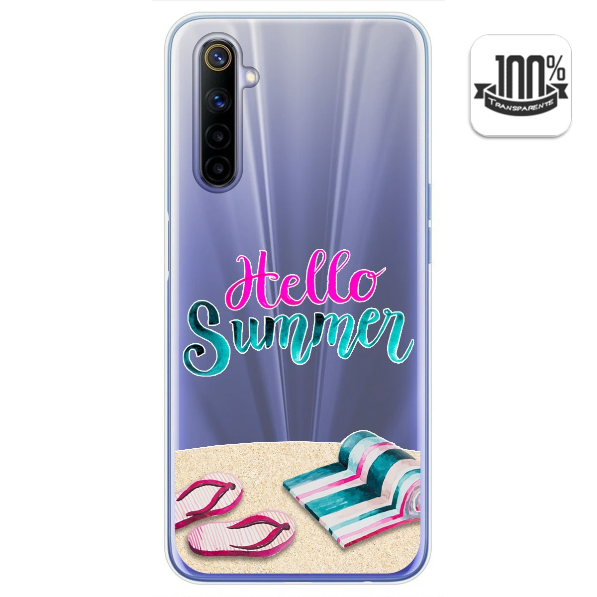 Funda Gel Transparente para Realme 6 diseño Summer Dibujos