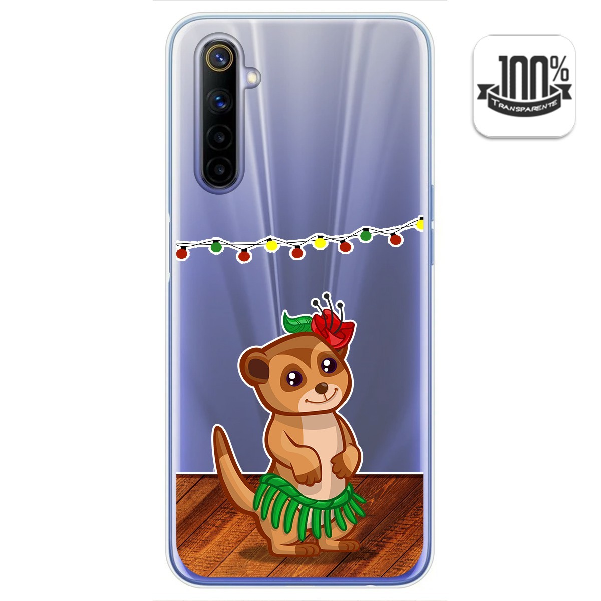 Funda Gel Transparente para Realme 6 diseño Suricata Dibujos